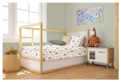 .gr Βρεφική Παπλωματοθήκη White-olive 120x160εκ. 24home