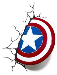 Παιδικό Φωτιστικό Τοίχου Led Πλαστικό Captain America 3DLightFX