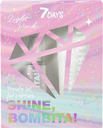 7DAYS Shine, Bombita Light Pink Shimmering Body Milk 03 Holographic 150ml & Body Shimmering Mist 04 Light Pink 135ml