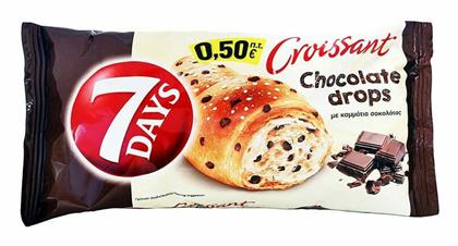 Κρουασάν με Γεύση με Κομμάτια Σοκολάτας 70gr 7days