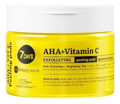 Pads Exfoliating Peeling Aha+vitamin C 50pcs 7days