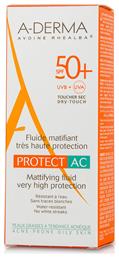 A-Derma Mattifying Fluid Protect AC SPF50 Αντηλιακή Κρέμα - A Derma
