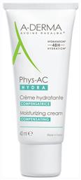 A-Derma Phys-AC 24ωρη Ενυδατική Κρέμα Προσώπου για Λιπαρές Επιδερμίδες κατά της Ακμής 40ml - A Derma