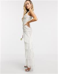 A Star Is Born bridal embellished dress in with tiered tassels-White από το Asos