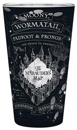 Harry Potter - Marauder's Map Ποτήρι από Γυαλί σε Μαύρο Χρώμα 400ml Abysse