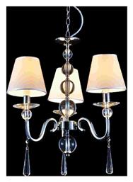 Evita Πολυέλαιος 3xE14 με Καπέλα Ασημί AD90043D Aca