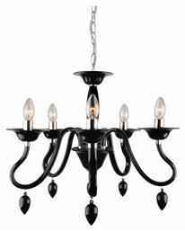 Firenze Πολυέλαιος 5xE14 με Κεράκια Μαύρος SF3631105 Aca