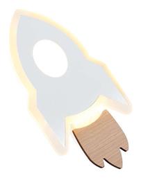 Παιδικό Φωτιστικό Τοίχου Led Ξύλινο Nasa Aca