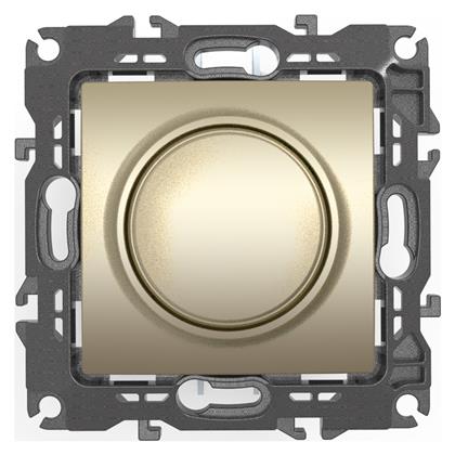 Prime Χωνευτός Διακόπτης Dimmer χωρίς Πλαίσιο Απλός Περιστροφικός 800W σε Χρυσό Χρώμα Aca
