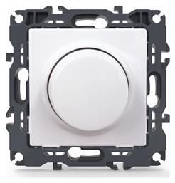 Prime Χωνευτός Διακόπτης Dimmer χωρίς Πλαίσιο Απλός Περιστροφικός 800W σε Λευκό Χρώμα Aca