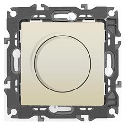 Prime Χωνευτός Διακόπτης Dimmer χωρίς Πλαίσιο LED Περιστροφικός σε Μπεζ Χρώμα Aca