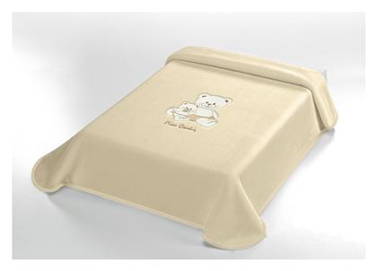 Κουβέρτα Ισπανίας Κούνιας Βελουτέ Beige 110x140εκ. Adam Home