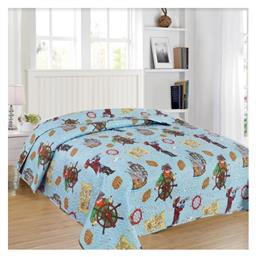 Παιδικό Κουβερλί Μονό Γαλάζιο 160x220εκ. Adam Home