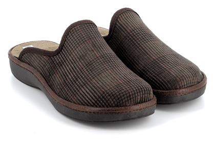 Adam's Shoes Χειμερινές Ανδρικές Παντόφλες Καφέ - Adams Shoes