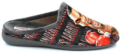 Adam's Shoes Χειμερινές Ανδρικές Παντόφλες με Σχέδια Γκρι - Adams Shoes