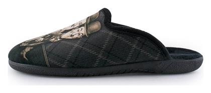 Adam's Shoes Χειμερινές Ανδρικές Παντόφλες με Σχέδια Μαύρες - Adams Shoes