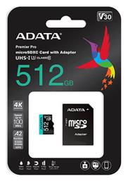 High Endurance microSDXC 512GB Class 10 U3 V30 A2 UHS-I Adata