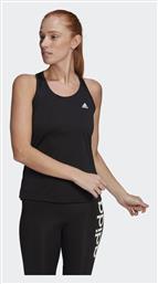 3 Stripes Αμάνικη Γυναικεία Αθλητική Μπλούζα Μαύρη Adidas