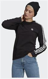 Adidas 3 Stripes Μακρυμάνικη Γυναικεία Μπλούζα Μαύρη από το Z-mall