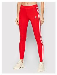 adidas 3 Stripes Training Γυναικείο Μακρύ Κολάν Κόκκινο - Adidas