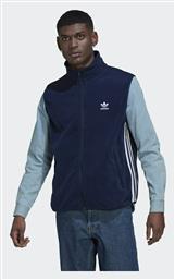 Adicolor Ανδρική Ζακέτα Fleece με Φερμουάρ Navy Μπλε Adidas