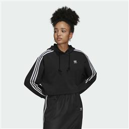 Adidas Adicolor Classics Cropped Γυναικείο Φούτερ με Κουκούλα Μαύρο
