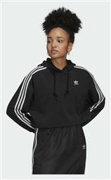 Adicolor Classics Cropped Γυναικείο Φούτερ με Κουκούλα Μαύρο Adidas