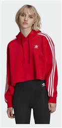 Adicolor Classics Cropped Γυναικείο Φούτερ με Κουκούλα Vivid Red Adidas