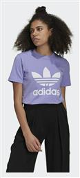 Adicolor Classics Trefoil Αθλητικό Γυναικείο T-shirt Μωβ με Στάμπα Adidas