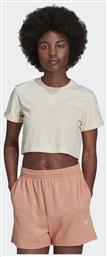 Adicolor Essentials Κοντομάνικο Crop Top Μπεζ Adidas