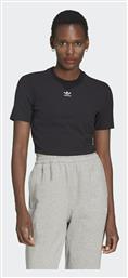 Adicolor Κοντομάνικο Crop Top Μαύρο Adidas