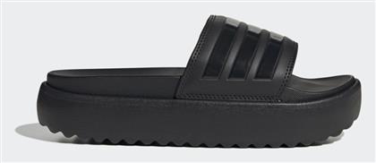 Adidas Adilette Slides με Πλατφόρμα σε Μαύρο Χρώμα