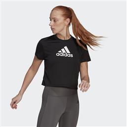 Adidas Aeroready Designed 2 Move Κοντομάνικο Αθλητικό Crop Top Μαύρο από το SportsFactory