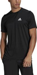Adidas Aeroready Designed To Move Sport Αθλητικό Ανδρικό T-shirt Μαύρο Μονόχρωμο