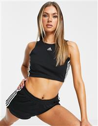 Adidas Αμάνικο Crop Top Μαύρο από το MybrandShoes