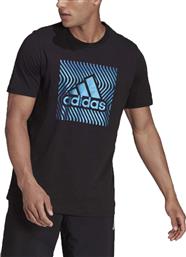 Adidas Ανδρικό T-shirt Μαύρο με Στάμπα από το Z-mall