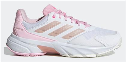 adidas Courtjam Control 3 Ftwr Γυναικεία Παπούτσια Τένις Λευκά - Adidas