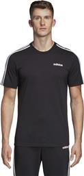 Adidas Essentials 3 Stripes Αθλητικό Ανδρικό T-shirt Μαύρο με Λογότυπο