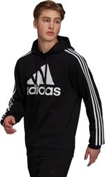 Adidas Essentials Ανδρικό Φούτερ με Κουκούλα και Τσέπες Fleece Μαύρο από το Modivo