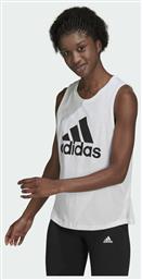 Adidas Essentials Big Logo Αμάνικη Γυναικεία Αθλητική Μπλούζα Λευκή από το Cosmossport