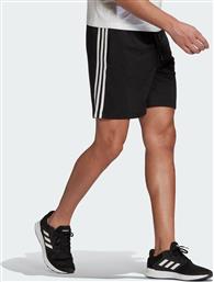 Adidas Essentials French Terry 3 Stripes Αθλητική Ανδρική Βερμούδα Μαύρη από το Cosmos Sport