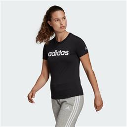 Adidas Essentials Linear Γυναικείο Αθλητικό T-shirt Μαύρο από το MybrandShoes