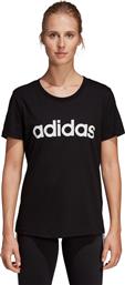 Adidas Essentials Linear Αθλητικό Γυναικείο T-shirt Μαύρο με Στάμπα από το Z-mall