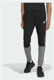 Essentials Mélange French Terry Παντελόνι Φόρμας με Λάστιχο Μαύρο Adidas
