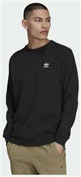 Essentials Trefoil Ανδρικό Φούτερ Fleece Μαύρο Adidas