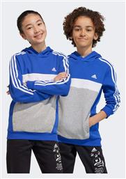 Fleece Παιδικό Φούτερ με Κουκούλα Μπλε Adidas