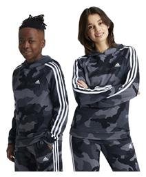 adidas Fleece Παιδικό Φούτερ με Κουκούλα και Τσέπες Ανθρακί Print - Adidas