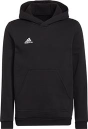 Adidas Fleece Παιδικό Φούτερ με Κουκούλα και Τσέπες Μαύρο Entrada22