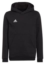 Adidas Fleece Παιδικό Φούτερ με Κουκούλα και Τσέπες Μαύρο Entrada22