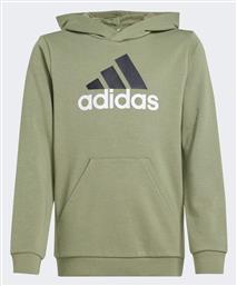 adidas Fleece Παιδικό Φούτερ με Κουκούλα και Τσέπες Πράσινο - Adidas